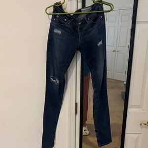Stylish Blue Distressed Women Jeans AG